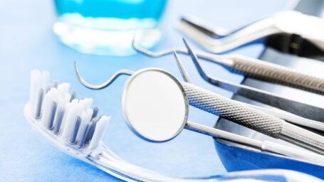 Dental tools and toothbrush